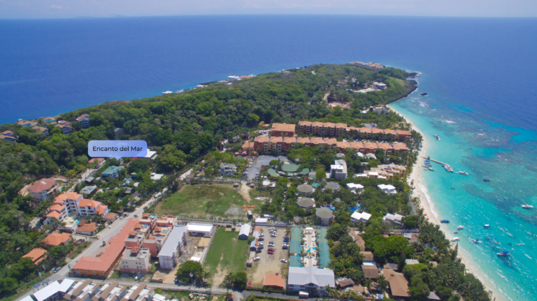 aerial view of Roatan